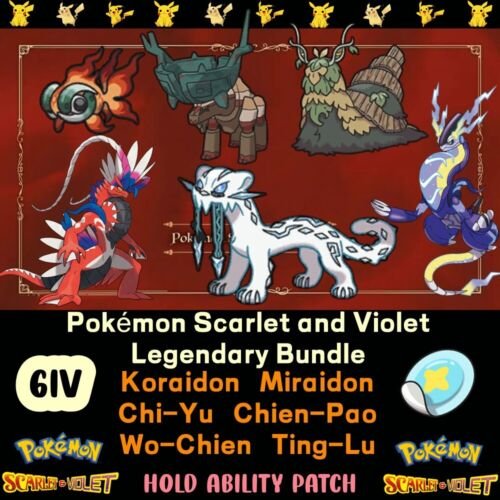 KORAIDON MIRAIDON 6IV Pack for Pokemon Scarlet and Violet // 