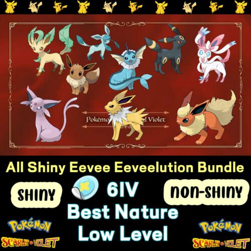 Eeveelutions and Eevee / 6IV Pokemon / Shiny Pokemon / Pokemon