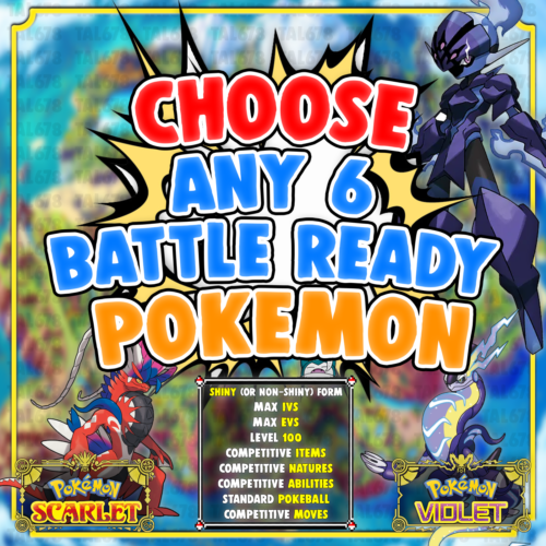 Pokemon Scarlet & Violet Shiny Pokemon 6IV Battle Ready!!